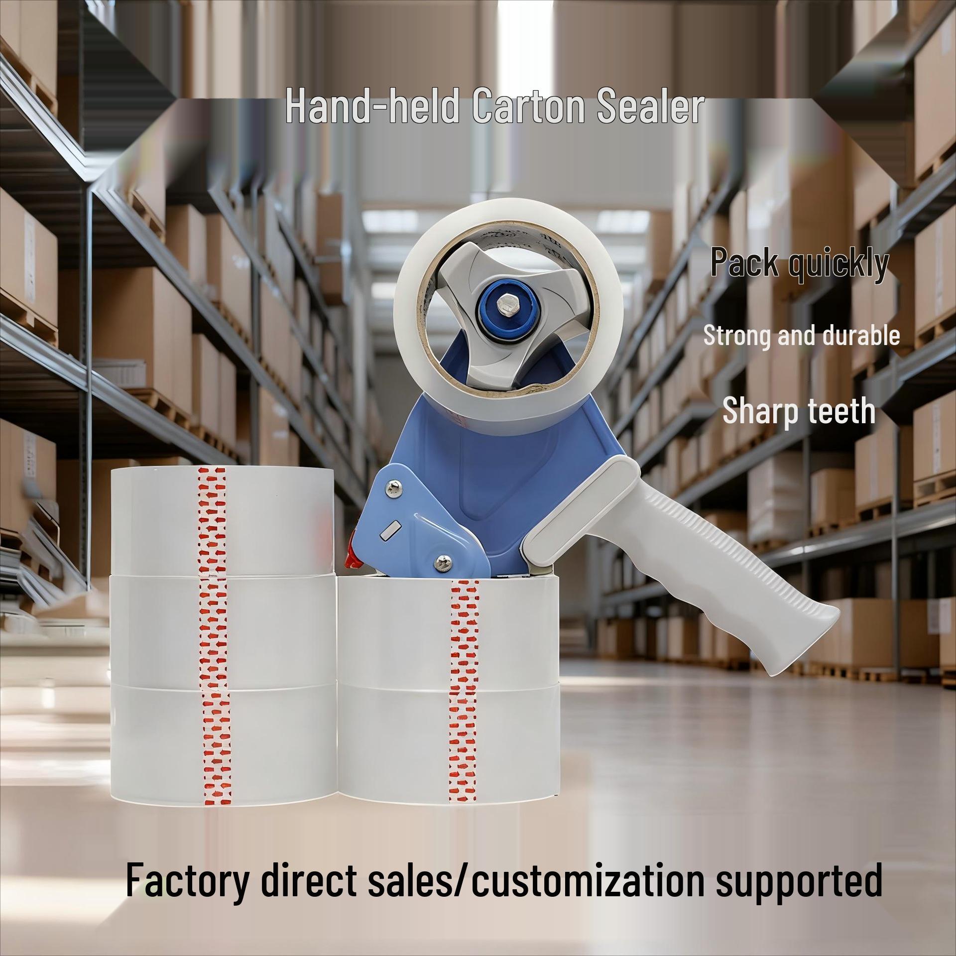 Enhanced 5cm Handheld Carton Sealer: Stainless Steel Tape Cutter 15008 (2 inch)