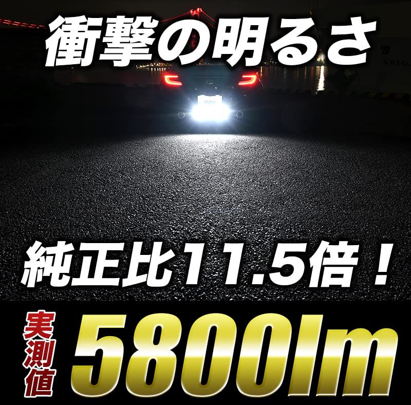 VELENO T16 LED Back Lamp, Actual Measured Value, 5,800 lm, Headlight Class Brightness, 6,500