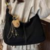 Simple solid color autumn new casual fashionable large capacity temperament commuter crossbody shoulder dumpling bag