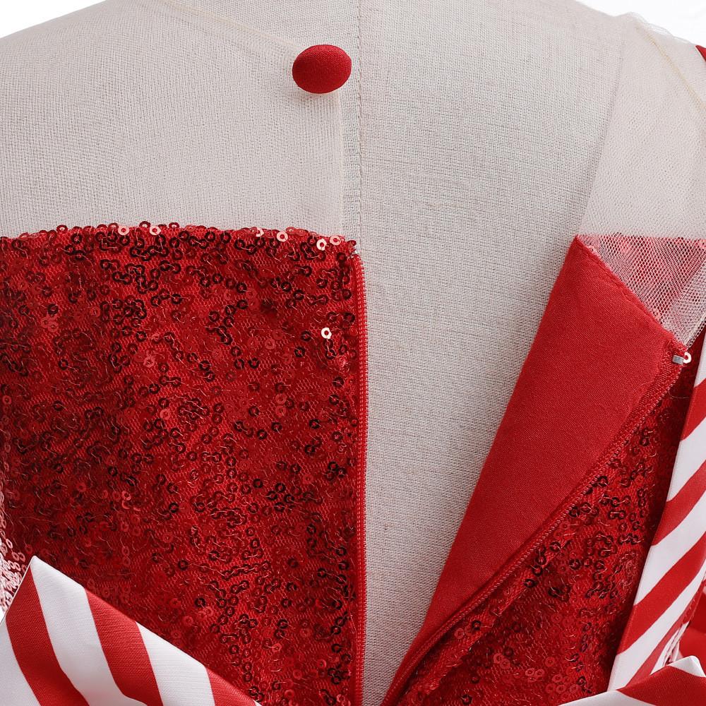 Copii Fete Moș Crăciun Crăciun Elf Prințesă Rochie Paiete Copii Crăciun Anul Nou Costume Cosplay Grădiniță Spectacol Joc de Rol Ținută