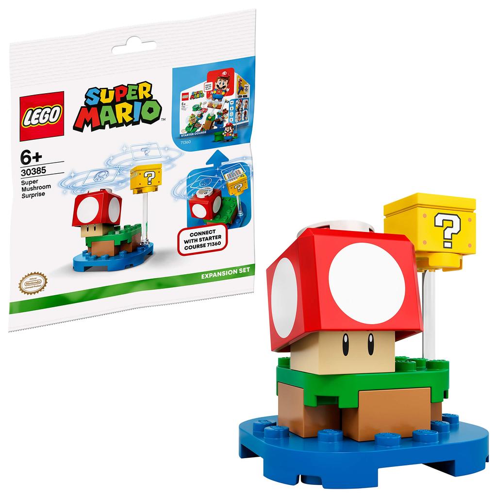 LEGO Super Mario LEGO Mario og begynnelsen av eventyret startsett 71360 Super Mushroom Mini-sett inkludert [Produsentfordeler] ~ +
