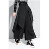 Morino Hakama Draped Visual Street Size M Wide-leg Pants, Unisex, Asymmetrical, Modified, Design, Unique, Kei, Harajuku, Style, Black,