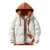 Mens Winter Hooded Puffer Jacket Oversized Thick Cotton Coat Casual Warm Outerwear Teens Adults