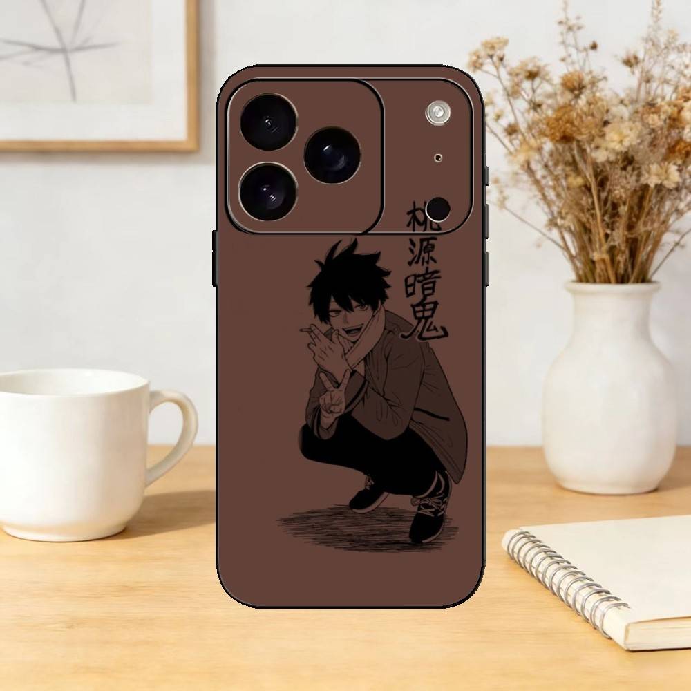 TOUGEN ANKI S-Shiki Ichinose Phone Case Silicone black Soft For IPhone 17,16,15,14,13,12,11,SE,Plus Pro Max