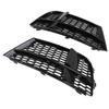 Front Bumper Fog Light Grille 8V3807681AE Fog Lamp Grill Trim for A3 8V S‑Line 2016‑2020 Gloss Black