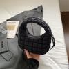 Cotton bag women's summer new fashion niche design messenger bag portable plaid dumpling bag