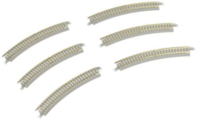 Rokuhan scala Z R066 binario in PC rota inclinata R195-30° (6 pezzi)