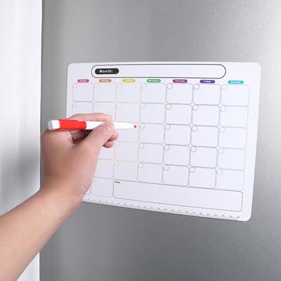 Magnetic Monthly Planner Board Fridge Magnet Dry Erase Monthly Schedule Planning Board Refrigerator Calendar Whiteboard Decoration