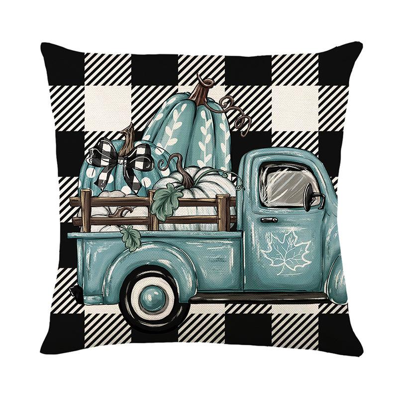 

New Harvest Festival Pillow Cover Autumn Polyester Printed Nordic Simple Sofa Decorative Pillow Cover 45 * 45Cm (without pillow core)