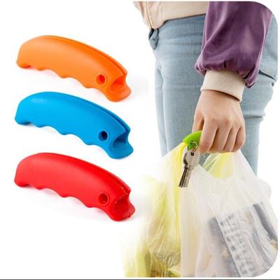 Bolsa de compras mencionar plato para proteger las manos portátil de silicona viaje bolsa de comestibles soporte manija portador bloqueo bolsa de compras plato