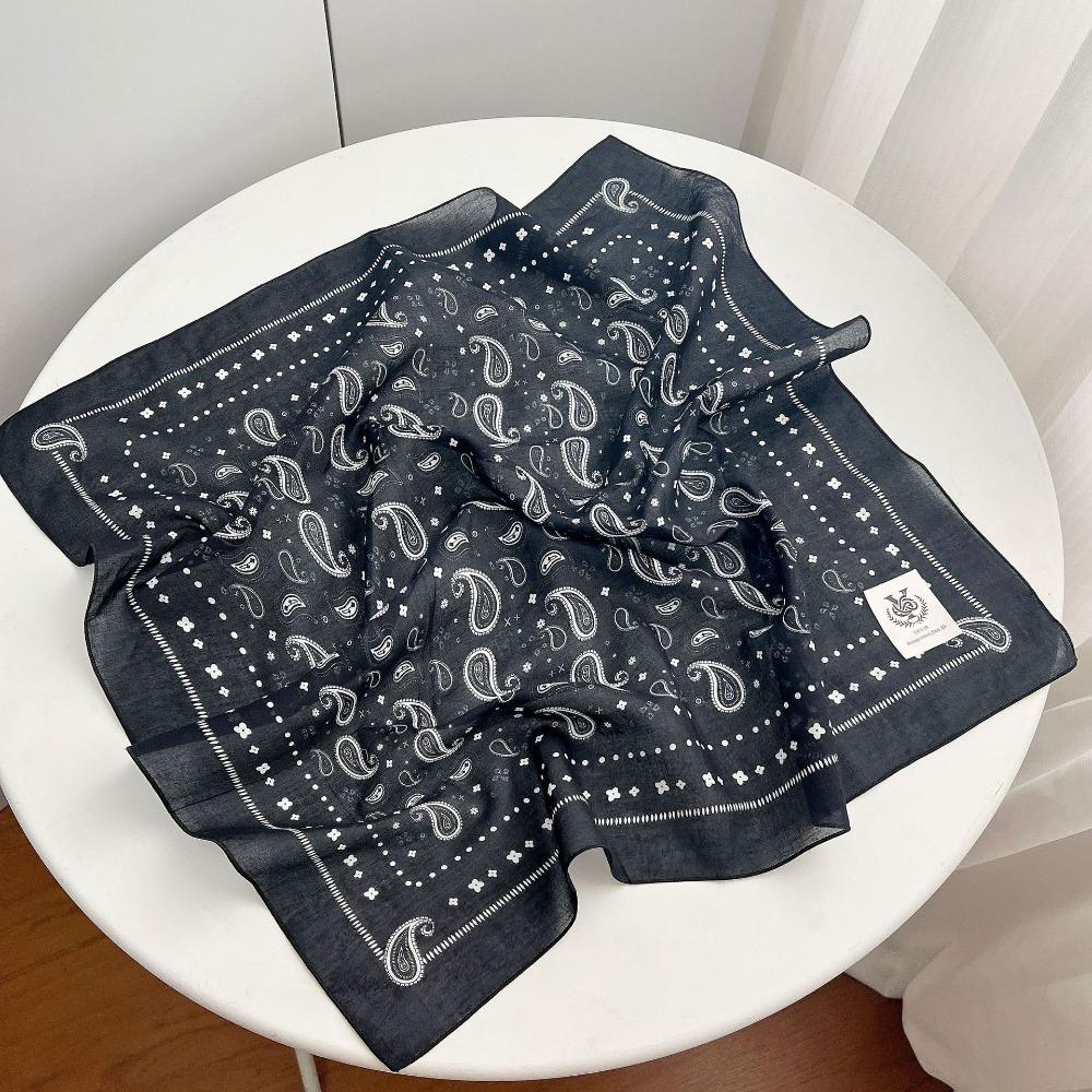 Korean Cashew Nut Print Silk Scarf Breathable Small Scarves Square Handkerchief  Scarf Accessories