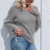 Women's  Solid Color Long Sleeve Pullover Women's Knit Sweater