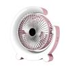 3-speed Desk Fan Electric Fan Table Fan Rechargable 1200mAh Table Fan with Colorful Light Low Noise Fan for Office Room