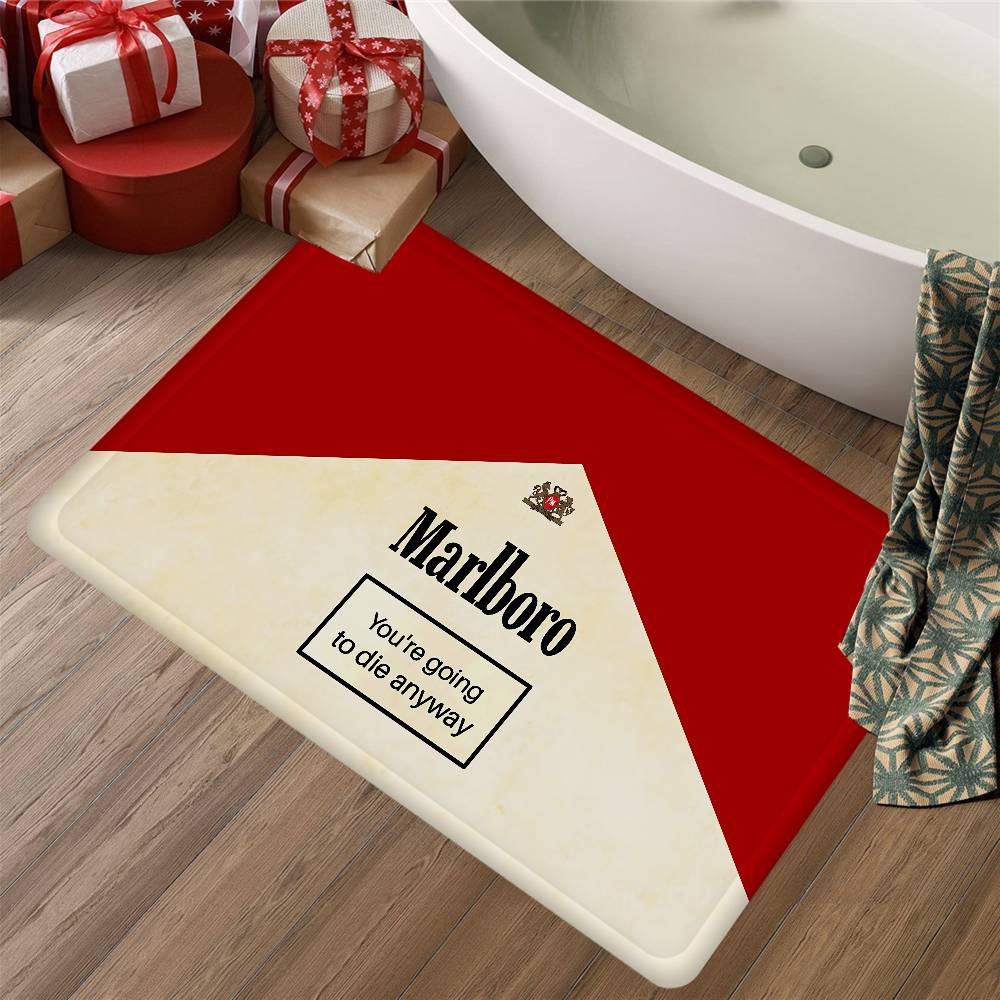 Alfombrillas Retro M-Marlboro Antideslizantes Absorbentes de Agua Cojín Largo para Dormitorio Alfombras Domésticas
