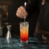 Home Bar Cocktail Shaker Accessory Spoon, Stainless Steel Mixing Stirrer, Long Handle Drink Spoon Kitchen Fruit Tea Stirrer with Spiral Twisted Design