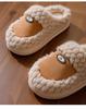 Plush Non-Slip Cotton Slippers for Men & Women - Cozy, Thick-Soled, Perfect for Indoor & Outdoor Use In Fall & Winter
