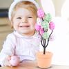 Easter Artificial Egg Planter With Cartoon Easter Egg Prints – Easter Table Decoration