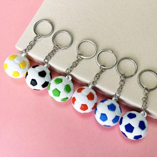 Compact Lightweight Keychain Pendant, Football Shape Key Holder, Smooth Surface Portable Fan Gift Accessory