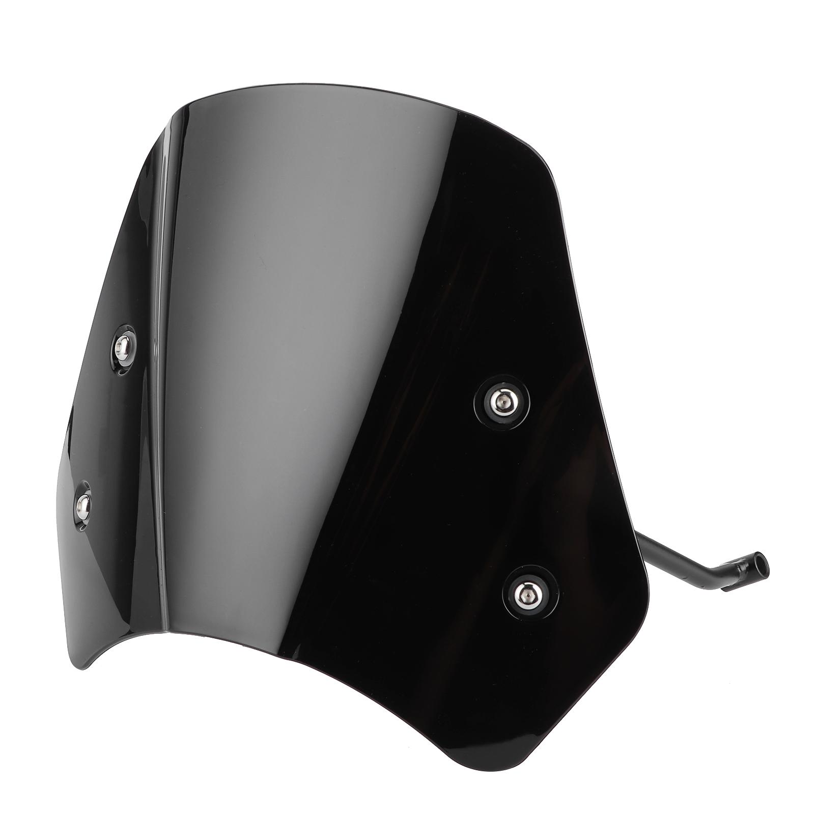 

Motorcycle Long Stents Windshield Windscreen Wind Deflector Fit for Benelli Leoncino 500Black