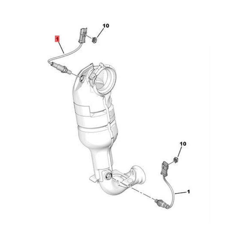 

Автомобільний кисневий датчик 9673438580 9810634380 Для Citroen C-Elysee C3 DS3 1.2 Vti 2008 208 301 2012-2016 Лямбда-зонд-A99D