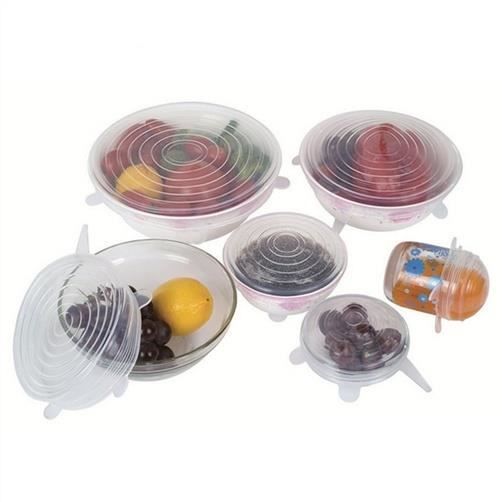 Extensible Silicone Lids QUARTER Reusable Kitchen Covers Expandable Food Lids To Keep Them Fresh