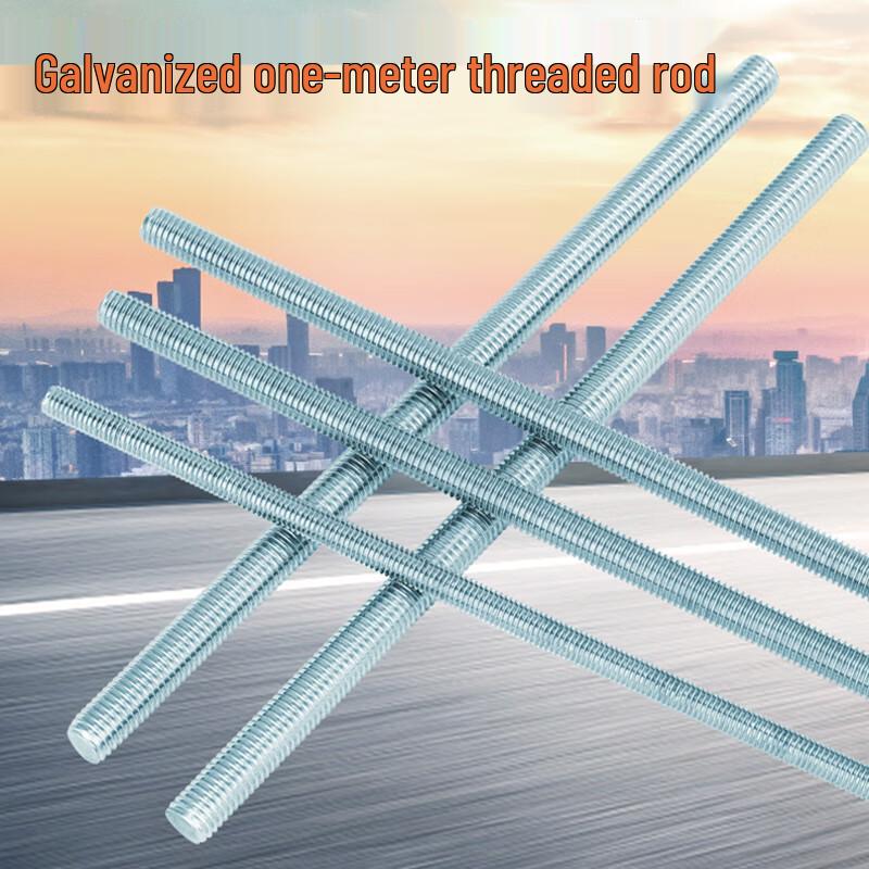 8.8 Grade Galvanized M10 Threaded Rod, 1 Meter