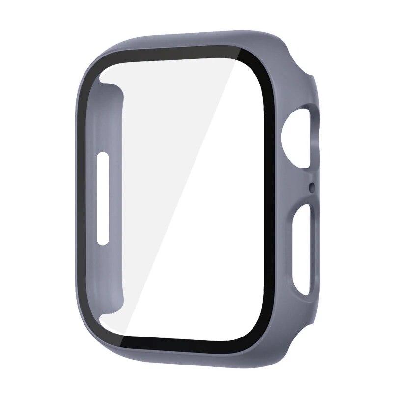 Glass+Cover For Apple Watch Case 8 7 6 SE 5 3 iWatch Accessorie Screen Protector Apple Watch Serie 45mm 41mm 44mm 40mm 42mm 38mm 49mm