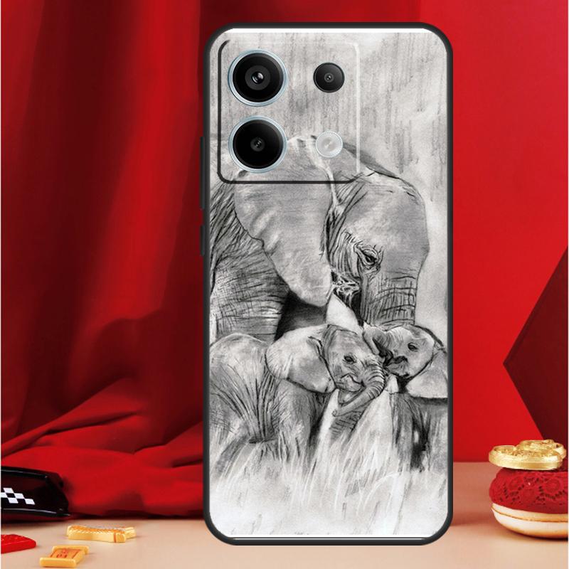 Cute Elephant Case For Xiaomi Redmi Note 13 Pro 12 11 9 10 Pro 12S 11S 10S 9S Redmi 12 10C 12C 13C Cover