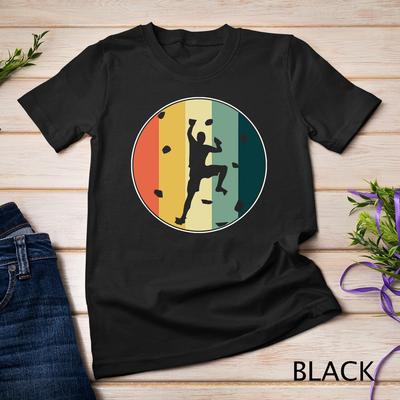 Super T-shirt Unisexe Rétro Grimpeur Mural Escalade Rocheuse Bloc