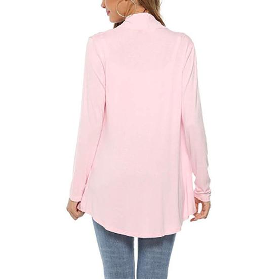 Women Coat Thin Soft Breathable Slim Fit Solid Color Friendly to Skin