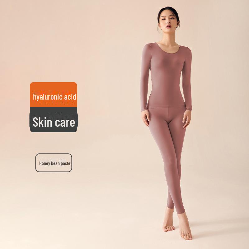 Seamless Ladies' Autumn Skin-Beautifying Tops & Pants Suit