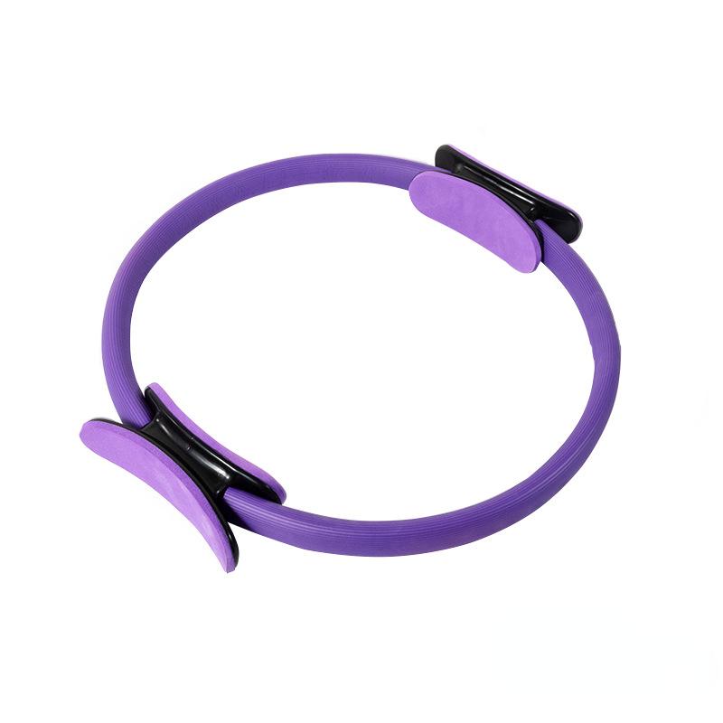 

Круг для йоги, пилатеса, фитнеса, тренировки бедра, тела, волшебный круг, ручка в форме полумесяца, круг для тонкой талии, многофункциональный зажим для ног 38cm фиолетовый