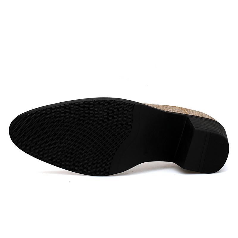 Men High Heels Silver Derby Purple Wedding Dress Dance Business White Elevator Shoes Height Increase Gold Tuxedo Shoes Plus Size