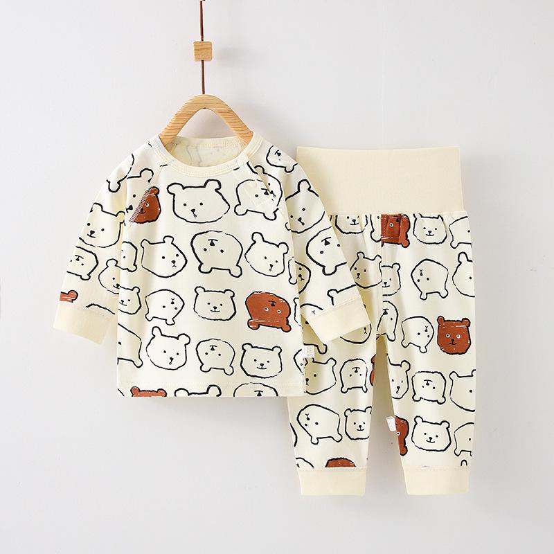 Baby Cotton Grade A Two Piece Pajamas Children Autumn Underwear Set Infant Home Wear Sleepwear