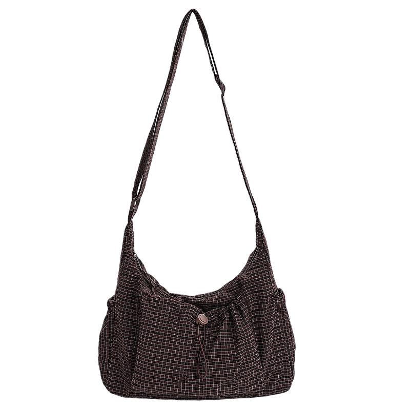 

Женская ретро-сумка-пельмень на плечо и через плечо, Осень/Зима 2025 - Нишевый дизайн кофейный