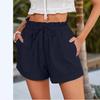 Pantalones Cortos Casuales de Moda Sueltos de Color Sólido para Mujer Verano 2026 - Estilo Europeo y Americano