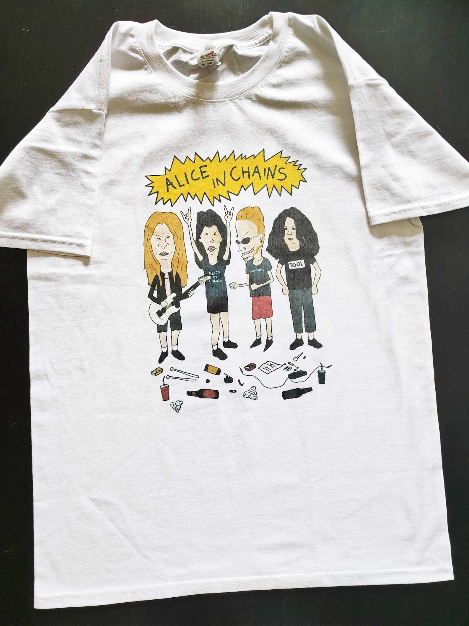 Cult T shirt 90 s MTV Music Television Grunge Rock Beavis and Butthead Alice in chains Seattle sound Layne Staley seattle sound 4XL