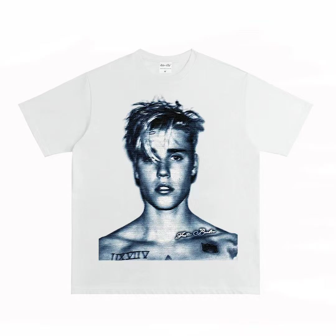 

Bieber SWAG Justin Album Tshirt Sided ONeck Short Sleeve Shirt Fans Oversized Breathable Streetwear Unisex Casual Gift 4XL