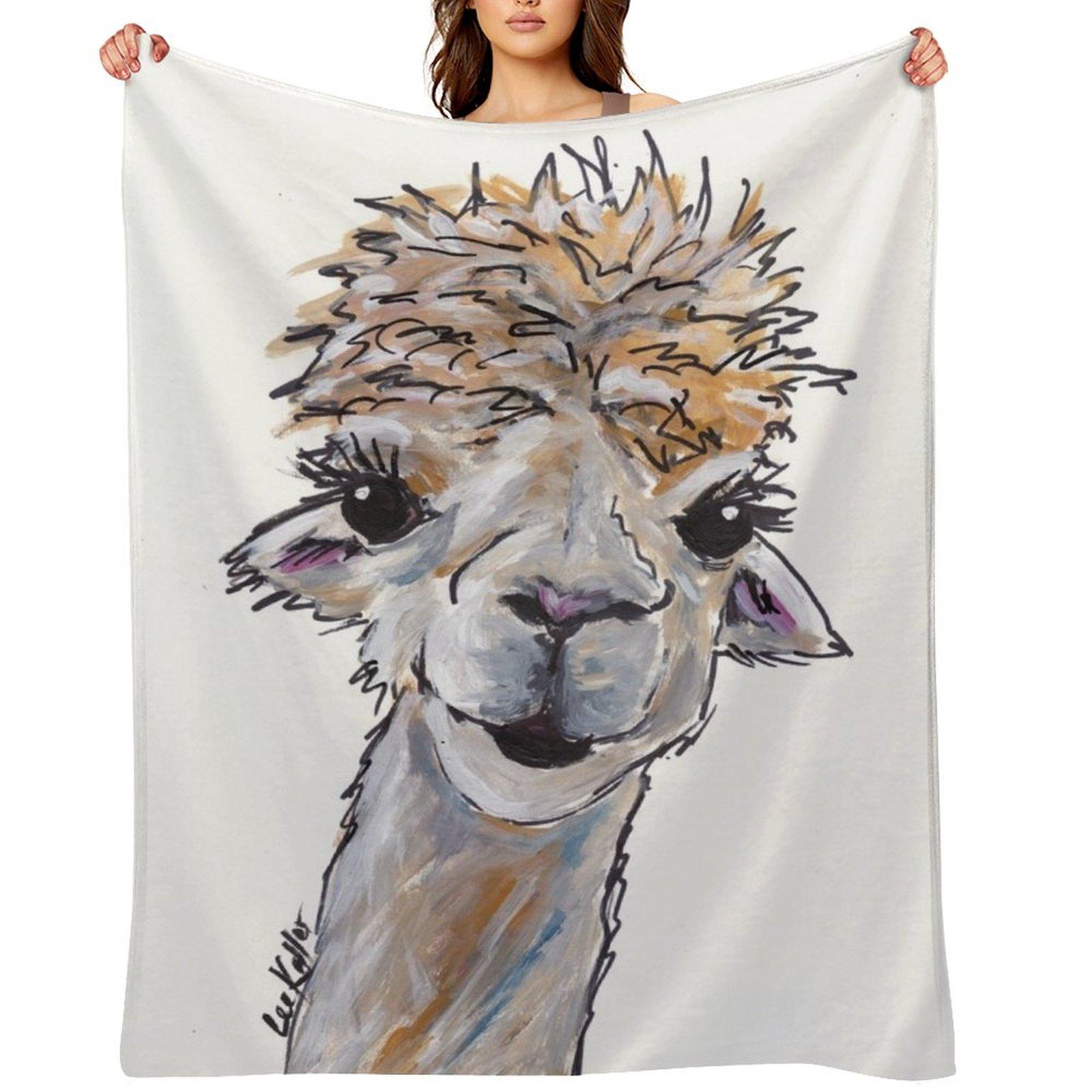 Cute Alpaca Art, Angel Throw Blanket Blankets For Baby Hairy Sofa Throw warm winter Blankets 30x40in