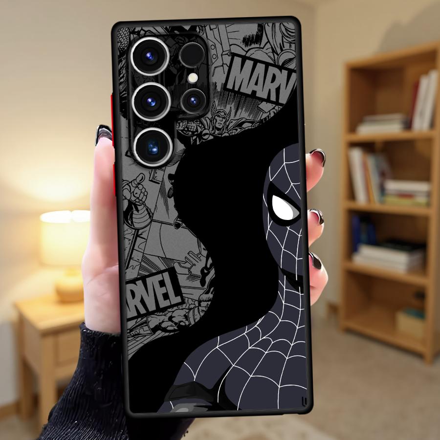 Case for Samsung Galaxy S26 S22 S23 FE S20 S25 Ultra S21 S24 Plus Note 20 10+ Funda Phone Cover Marvels Spider-Man Venom