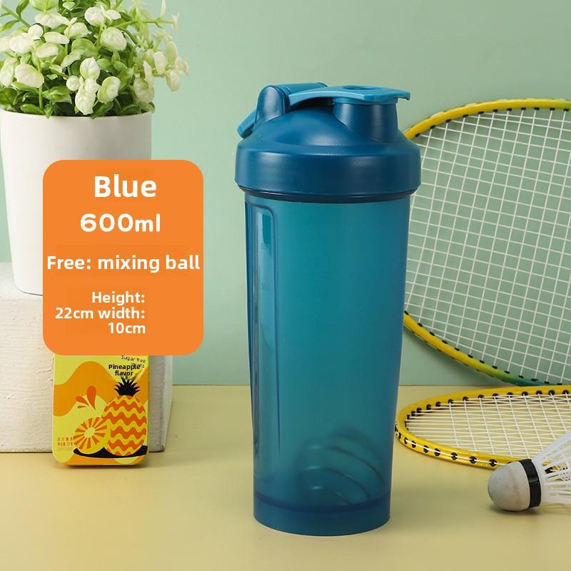 600ML Proteinpulver Shakerbecher, Milchshake-Becher, Fitness- und Sportwasserbecher mit Rührkugel, Bedruckbar