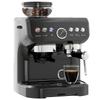 1600W Espresso Machine With Bean Grinder Steam Wand Italian 15 Bar Pump 2 L Water Tank Black