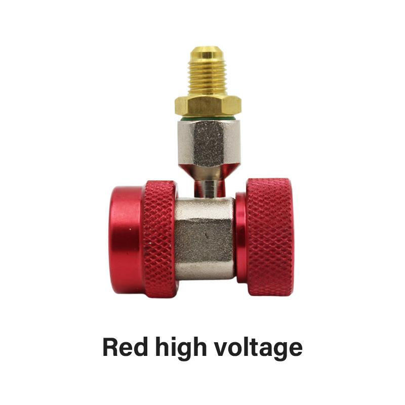 For R134A H/L Auto Car Quick Coupler Connector Brass Plating Adapter Air Conditioning Refrigerant Adjustable AC Manifold Gauge