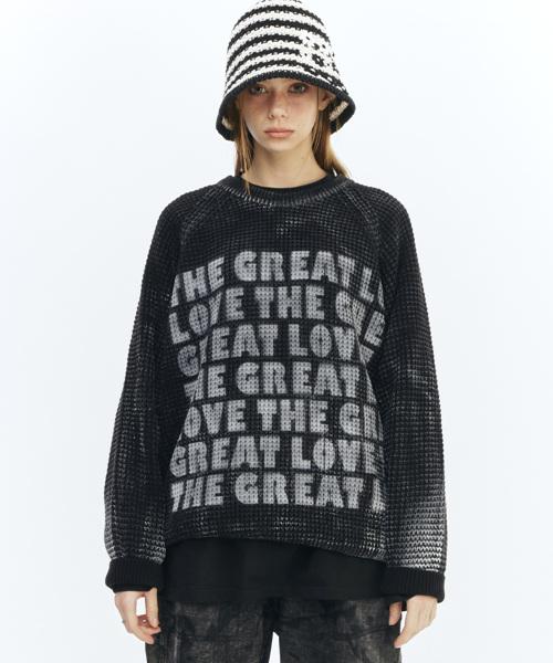Greatest Lettering Knit Black Free