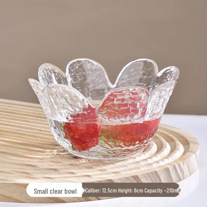 Ru Han Japanese Hammered Petal Glass Bowl Set