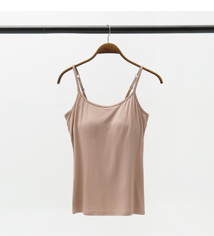 Small Sling Vest Inside, Women's Five-finger Cup Integrated with Chest Pad, Slim Fit, Big U Beautiful Back, High Elastic Backless In Spring and Summer
