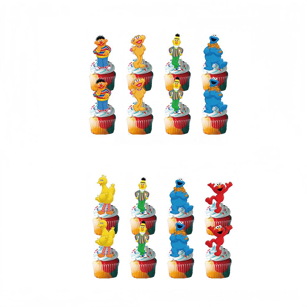 New Sesame Birthday Party Decorations Cartoon Street Balloons Plates Tablecloth Cups Tableware Set for Baby Shower Party Favors 5