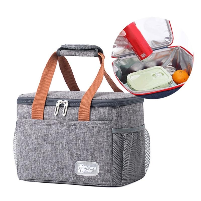 Reusable Insulated Lunch Box Picnic Bag Portable Insulation Bag Office Worker Student Waterproof Thickened Lunch Bag