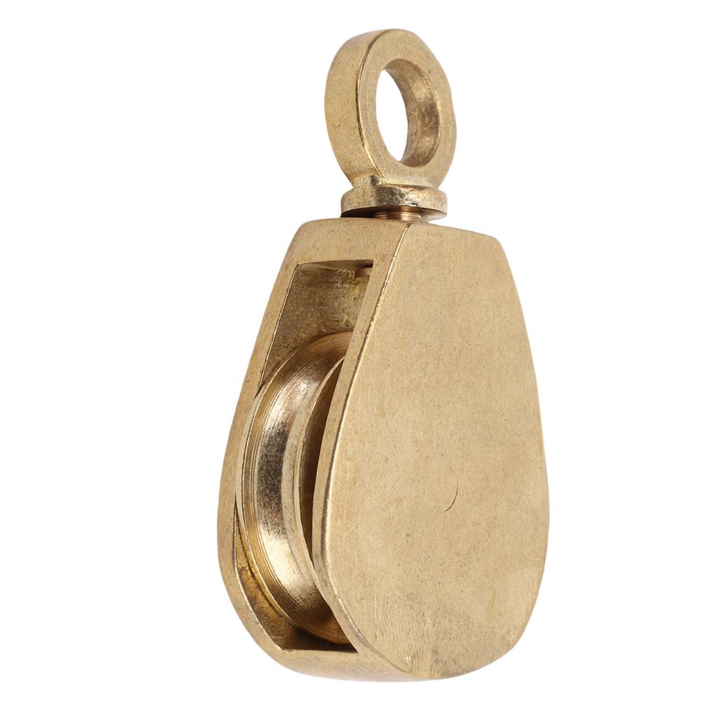 Flag Rope Pulley MPA371587 38mm 360 Degrees  Rotable Brass Flag Pole Rope Lifting Pulley for Boat Ship Yacht