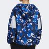 Adidas Aop Block Jacket Fleece Warm Casual Sports Hooded Jacket Women Jackets Blue GT6488